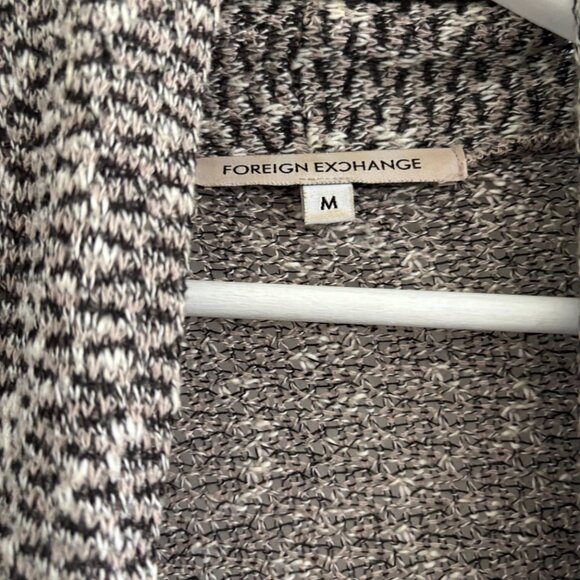 Flowy Cardigan Sweater – Heathered Black, Brown, and Grey - Picture 4 of 8